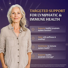 Everfaith LymphaFlo bottle pouring capsules to illustrate easy daily use