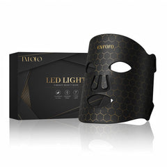 EVFOFO LED Face Mask on face for soothing light therapy sessions.