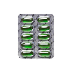 Evion vitamin E soft gel bottle with 50 capsules for daily skin and hair care.