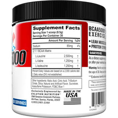 EVL BCAAs 2:1:1 ratio scoop demonstrating balanced amino acids for endurance and recovery
