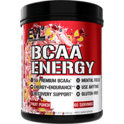 Evlution EVL BCAAs Energy bottle ready for workout and recovery