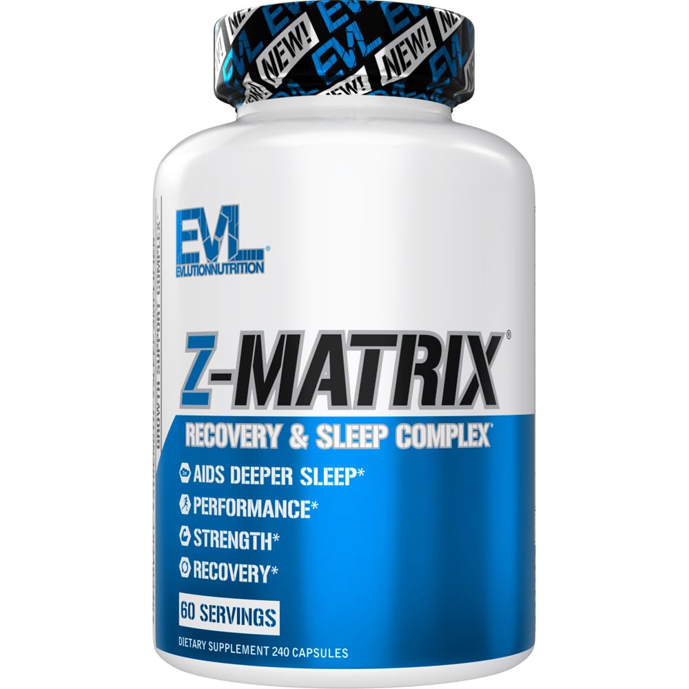EVL ZMatrix bottle on desk highlighting recovery formula for athletes.