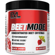Evlution BeetMode beetroot powder jar for nitric oxide support and vegan nutrition benefits