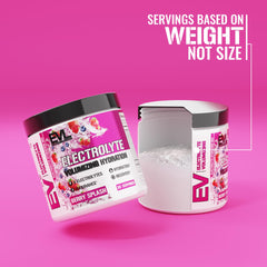 Berry Splash powder dissolving in water for a smooth, refreshing drink
