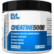 EVL Creatine5000 bottle-front showing pure creatine monohydrate for performance support