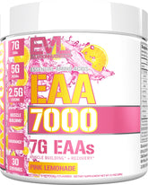 EVLUTION EAA7000 pink lemonade bottle for pre and post workout energy.