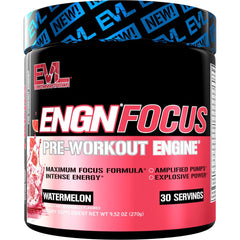 EVLUTION ENGN Focus watermelon powder ready for a focused, energized workout