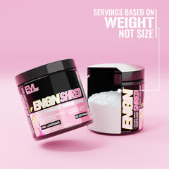 EVL ENGN Shred pink lemonade drink ready to mix for pre-workout focus.