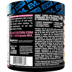 EVL ENGN Shred powder supports intense focus and endurance during training.