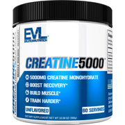 Evlution Nutrition Creatine 5000 bottle front view for enhanced workout support.