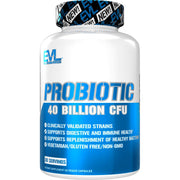 EVL Probiotic bottle showing 40B CFU for daily digestive support