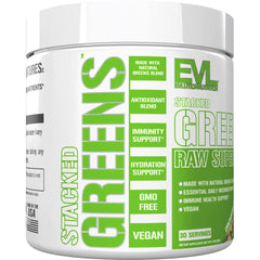 EVLution Stacked Greens orchard apple flavor on scoop suggests tasty daily ritual.