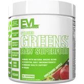 EVLution Stacked Greens powder tub ready to mix for daily immune support.