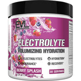 Evlution Ultimate Electrolytes Berry Splash tub готов hydration option for workouts.