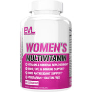 Evlution Women's Multivitamin bottle front view highlighting daily wellness support.