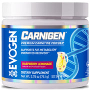 Evogen Carnigen bottle pour showing stimulant-free fat metabolism support