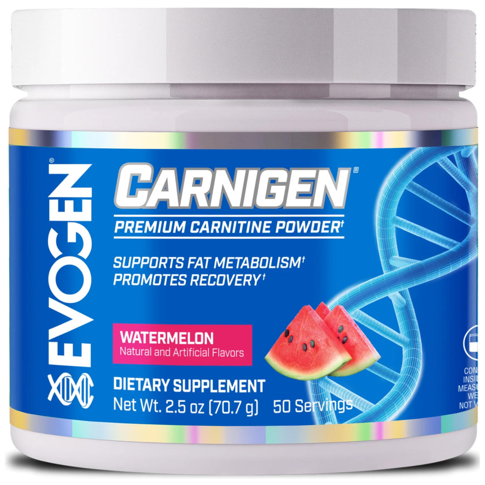 Evogen Carnigen watermelon powder dissolves easily for clean energy and fat metabolism