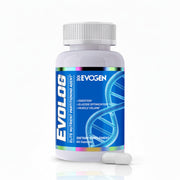 Evogen Evolog bottle front highlighting glucose optimization and digestion support features.