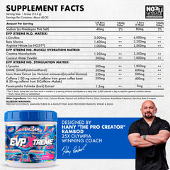 Evogen EVP Xtreme NO powder scoop ready to mix for quick energy