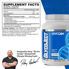 Evogen GlycoJect powder mix dissolving for steady glycogen replenishment