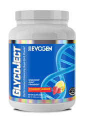 Evogen GlycoJect Strawberry Lemonade canister fueling endurance sessions