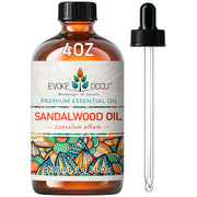 EVOKE OCCU sandalwood oil bottle with dropper for pure diffusion and skincare use.