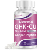 Ewecxine GHK-Cu bottle pour, premium liposomal formulation for daily beauty routines.