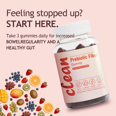 EXISHRED Clean Fiber Gummy packaging highlights non-GMO ingredients.