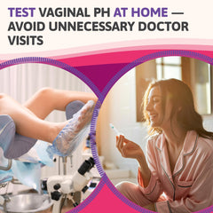 Exploro Vaginal pH Balance Test reading scale helps users interpret results easily.
