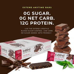Extend Bar 12-count box on desk illustrating convenient meal replacement option