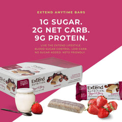 Extend Bar ingredients list emphasizing sugar-free formula and fiber