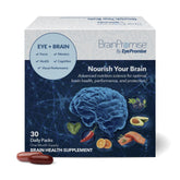 EyePromise BrainPromise softgel packet ready for daily eye and brain support.