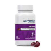 EyePromise Restore bottle shown for daily eye health support.