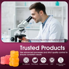 EYHBQIA fiber gummies pour into a glass for on-the-go convenience.