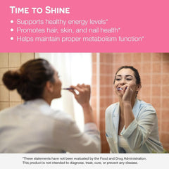 EZ Melts Biotin dissolving tablet on-the-go, no water needed.