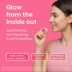 EZ Melts Biotina bote de 90 tabletas para cuidado diario del cabello