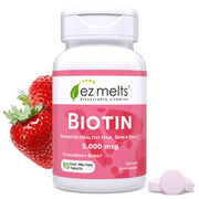 EZ Melts Biotina tableta disoluble con sabor fresa para uso diario