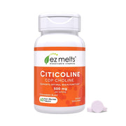 EZ Melts Citicoline bottle cap close-up for easy daily use and focus