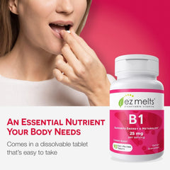 EZ Melts thiamin dissolving quickly in the mouth for easy daily use.