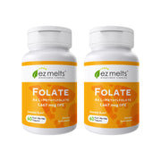 EZ Melts Folate orange-blast tablet dissolves quickly for on-the-go use