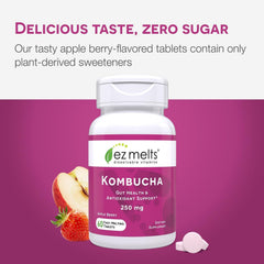 EZ Melts ingredients label highlights vegan, non-GMO, allergen-free formula.