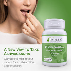 EZ Melts KSM-66 Ashwagandha formula supports calm mood and restful sleep