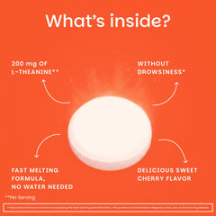 EZ Melts L-Theanine tablets close-up highlighting smooth texture for quick dissolving