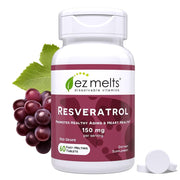 EZ Melts resveratrol dissolvable tablet pack for convenient daily use.