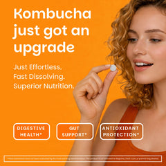 EZ Melts tablet dissolving in mouth illustrating convenient on-the-go benefit