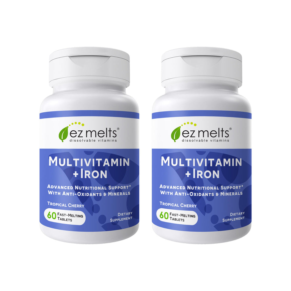 EZ Melts Tropical Cherry tablets in bottle for daily use.