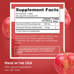 EZ Melts ubiquinol 100mg dissolving on tongue for convenient heart support.