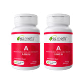 EZ Melts Vitamin A tablet dissolves quickly for on-the-go use