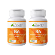 EZ Melts Vitamin B6 Orange Blast bottle pour for on-the-go energy support