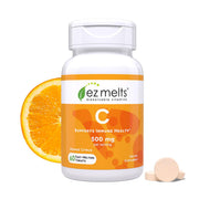 EZ Melts Vitamin C packaging highlights orange citrus flavor for daily use.